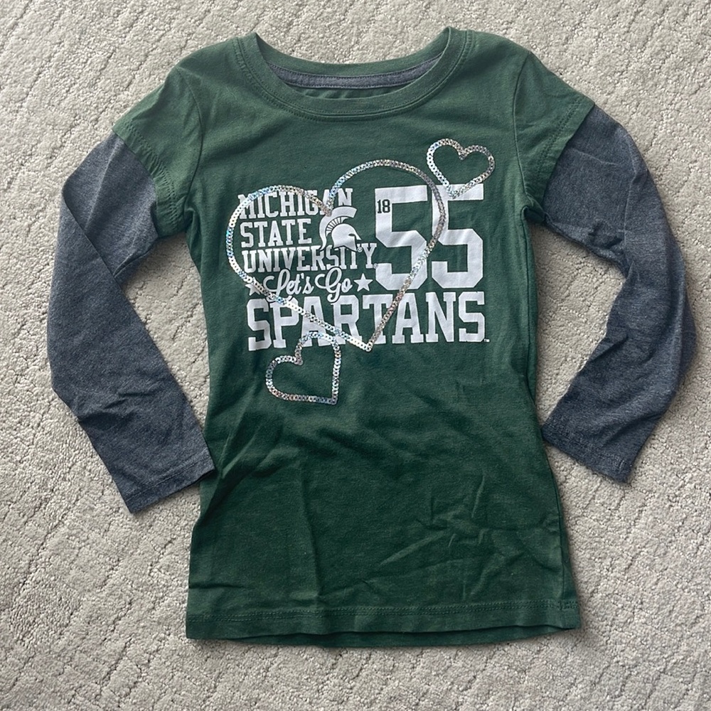 Michigan state long sleeved tee. Girls size 4/5